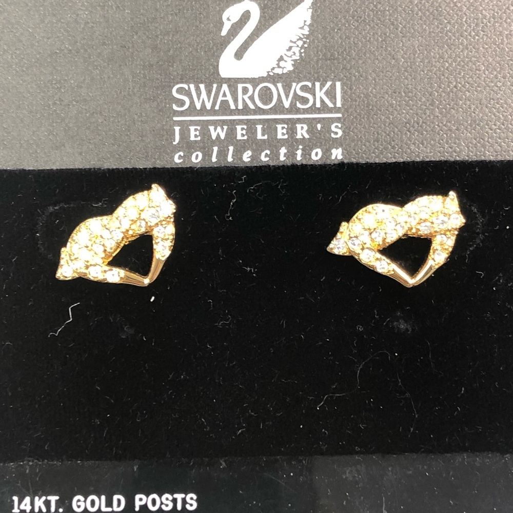 Swarovski Heart with Arrow Earrings